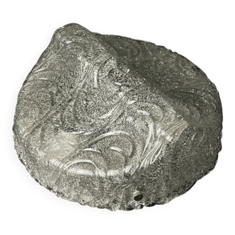 Large frosted glass ceiling lamp attributed to J.T. Kalmar, Austria, 1960s.