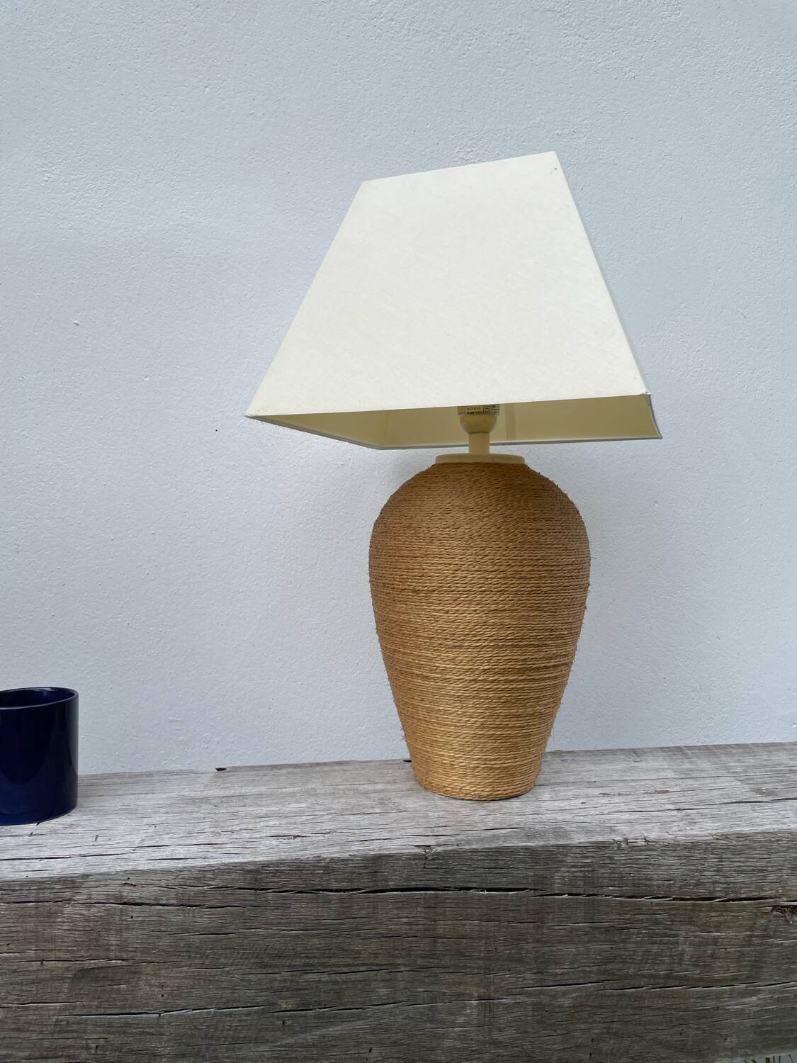 Habitat vintage rattan lamp
