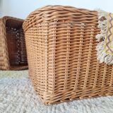 Pair of wicker baskets - wicker planters