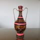Bottle in pink scoubidou and gold metal 50s 60s