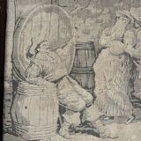 Set of two antique framed gobelins from France from the 19th century