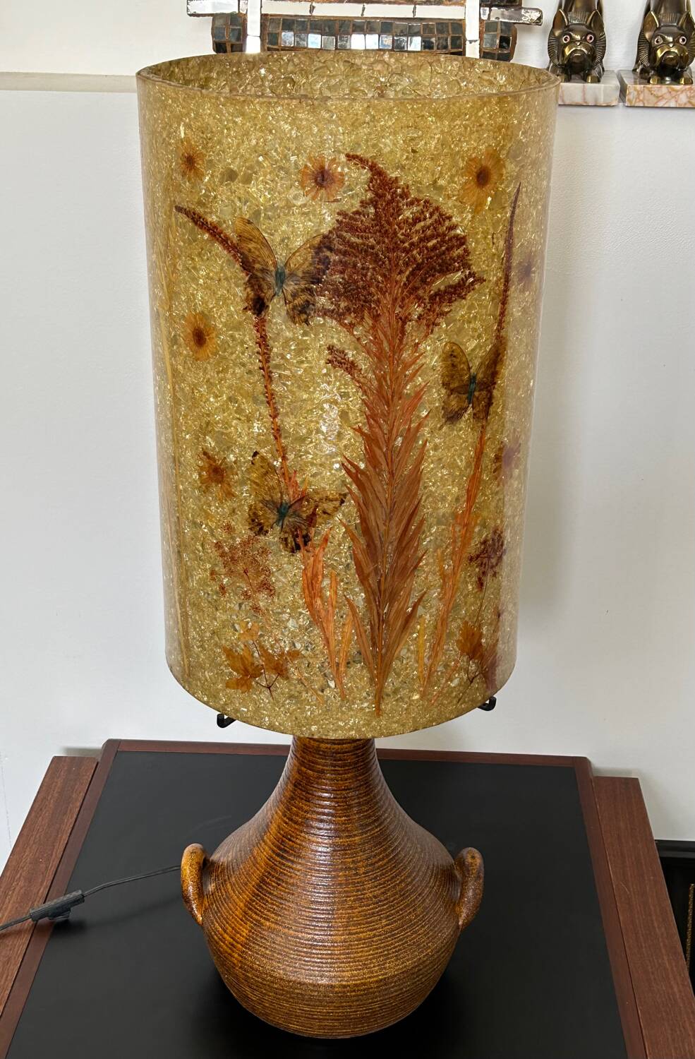 Large Accolay Ceramic and Resin Lamp