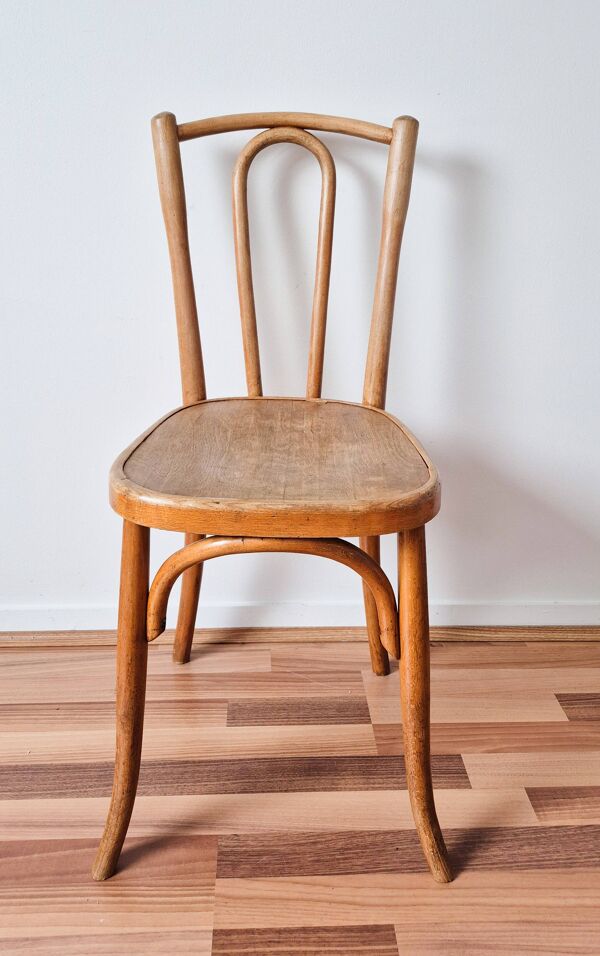 Chaise de bistrot en bois tourné , Fischel