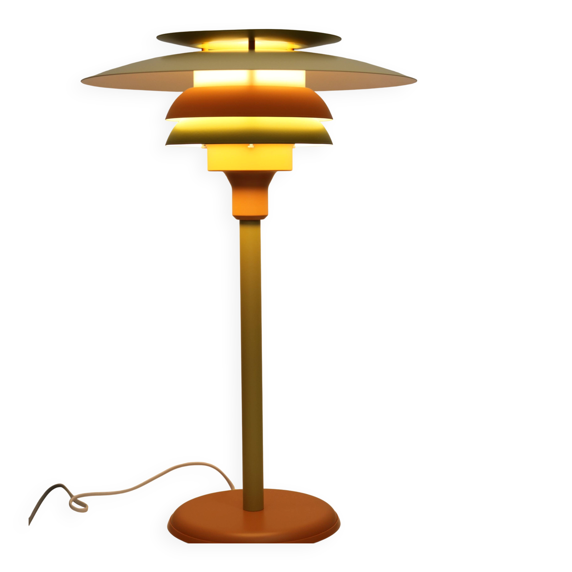 Lampe de bureau danoise unique en rose et vert par Lyskaer - Modèle 2252 -