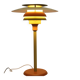 Lampe de bureau danoise unique en rose et vert par Lyskaer - Modèle 2252 -