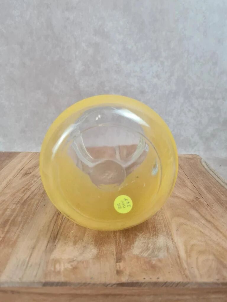 Pichet vintage en verre jaune – élégant & lumineux