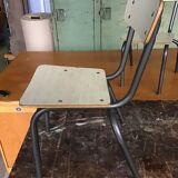 Pair of small kindergarten chairs formica vintage 1960S