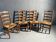 Dining Chairs, Rustic Oak Ladder Back, Set of 4, 1960s Belgium