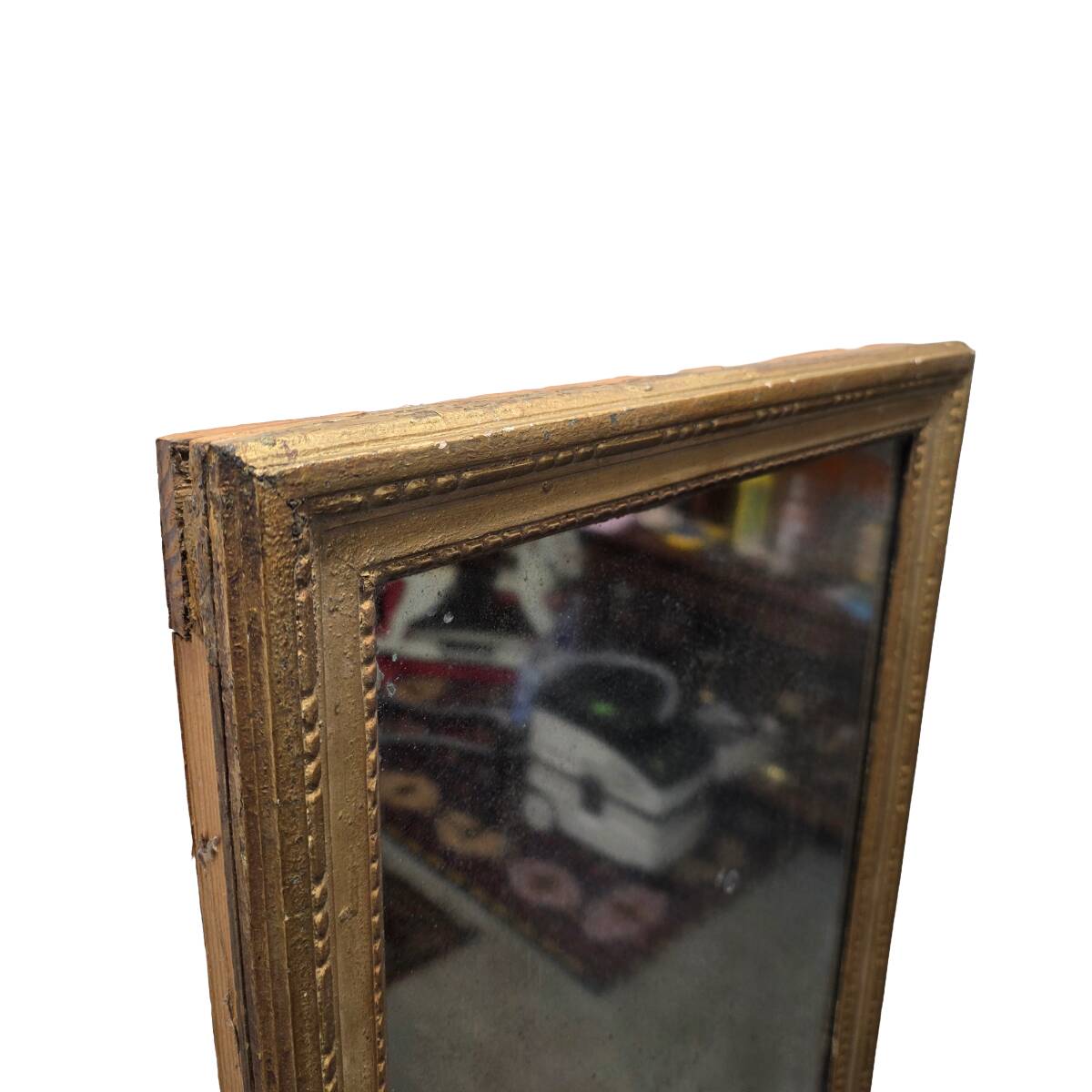 Antique Wooden Gold Colored Mirror, early 1800s