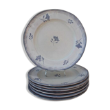 6 flat plates faience of Niderviller