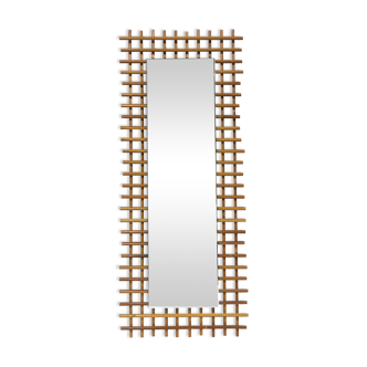 Vintage rattan mirror 1960