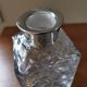 Antique cut crystal and silver-plated carafe