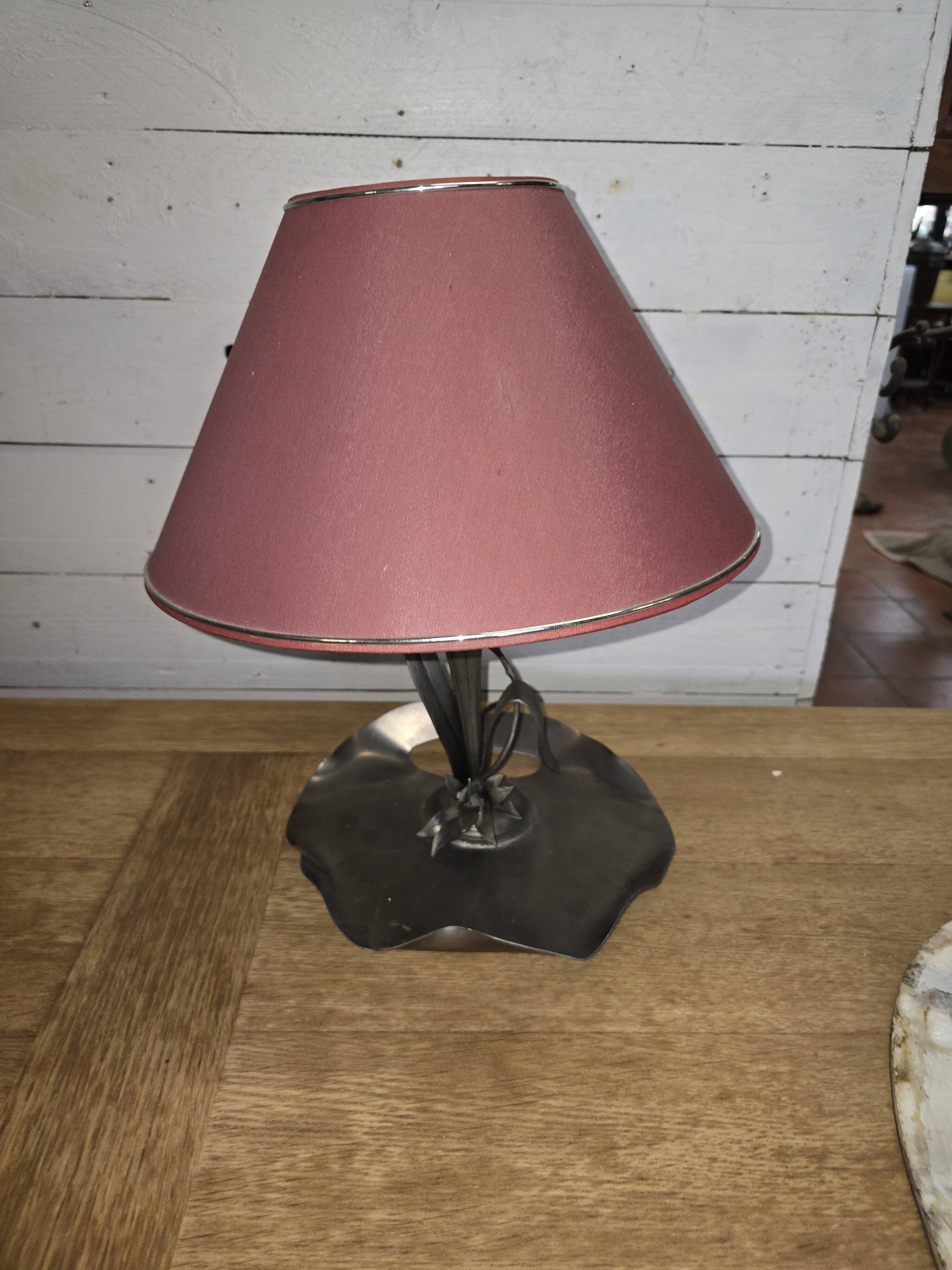 Lampe art déco en étain des années 1930