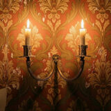 Chandelier mural 2 flames style High Era 19th century gilded bronze "in the financial style"