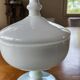 Vintage bonbonnière in white opaline