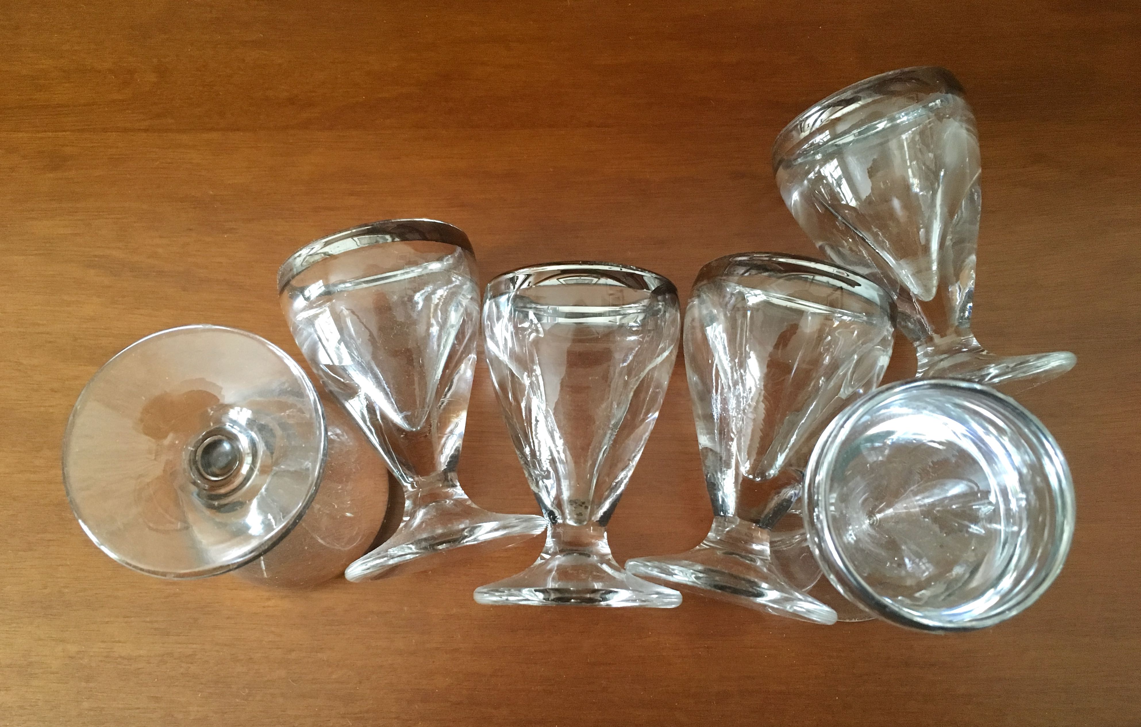 Set 6 alcohol glasses 50s