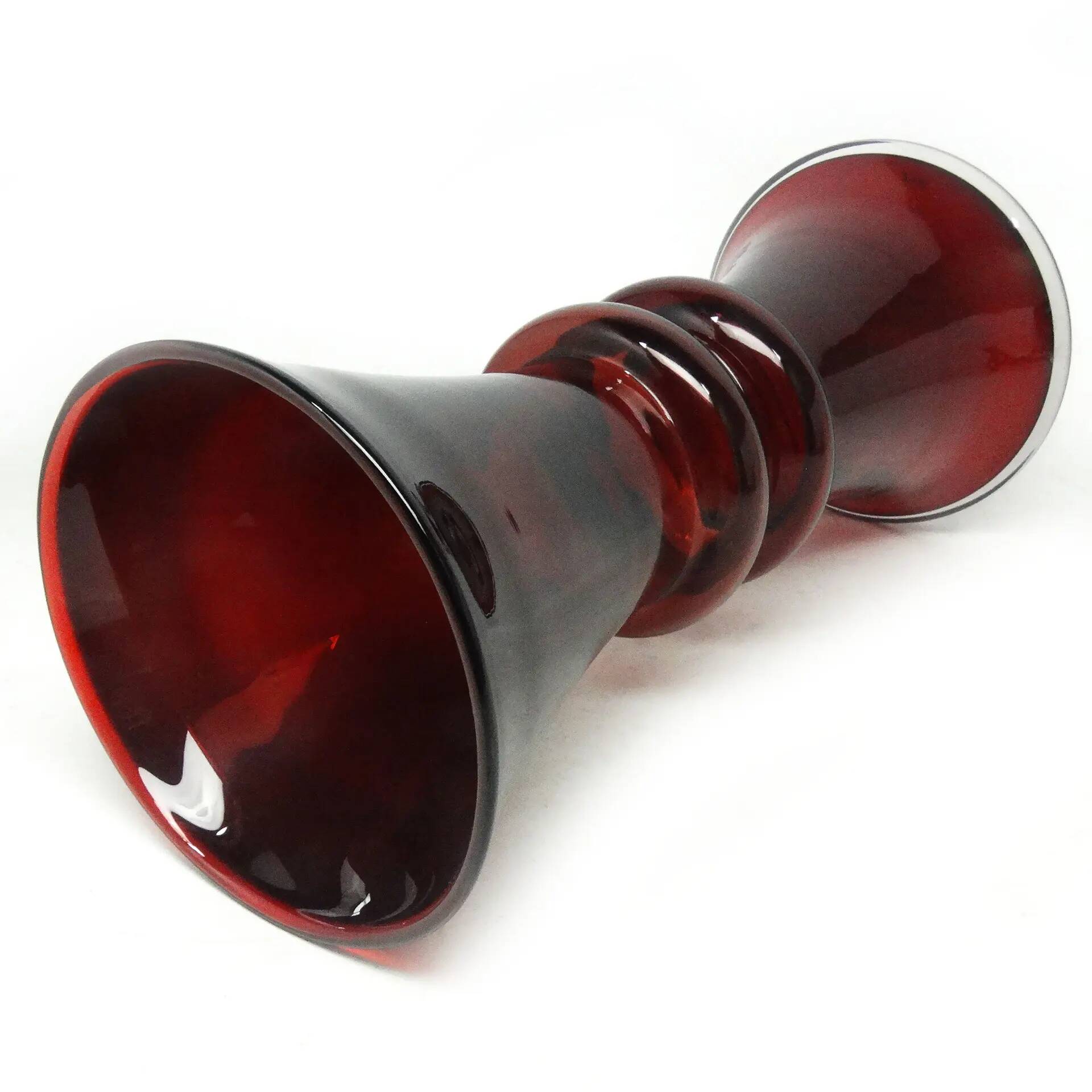 Modernism vase, glass, designed by K. Krawczyk, Poland, 1970s