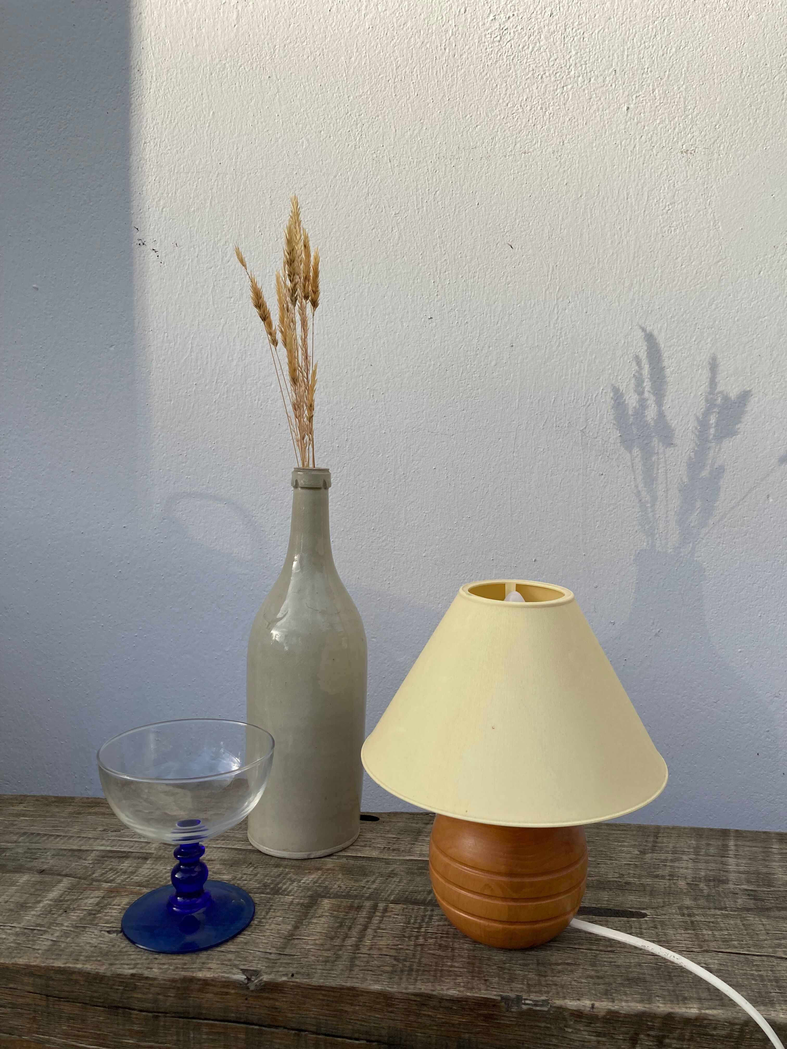 Wooden ball lamp 80s