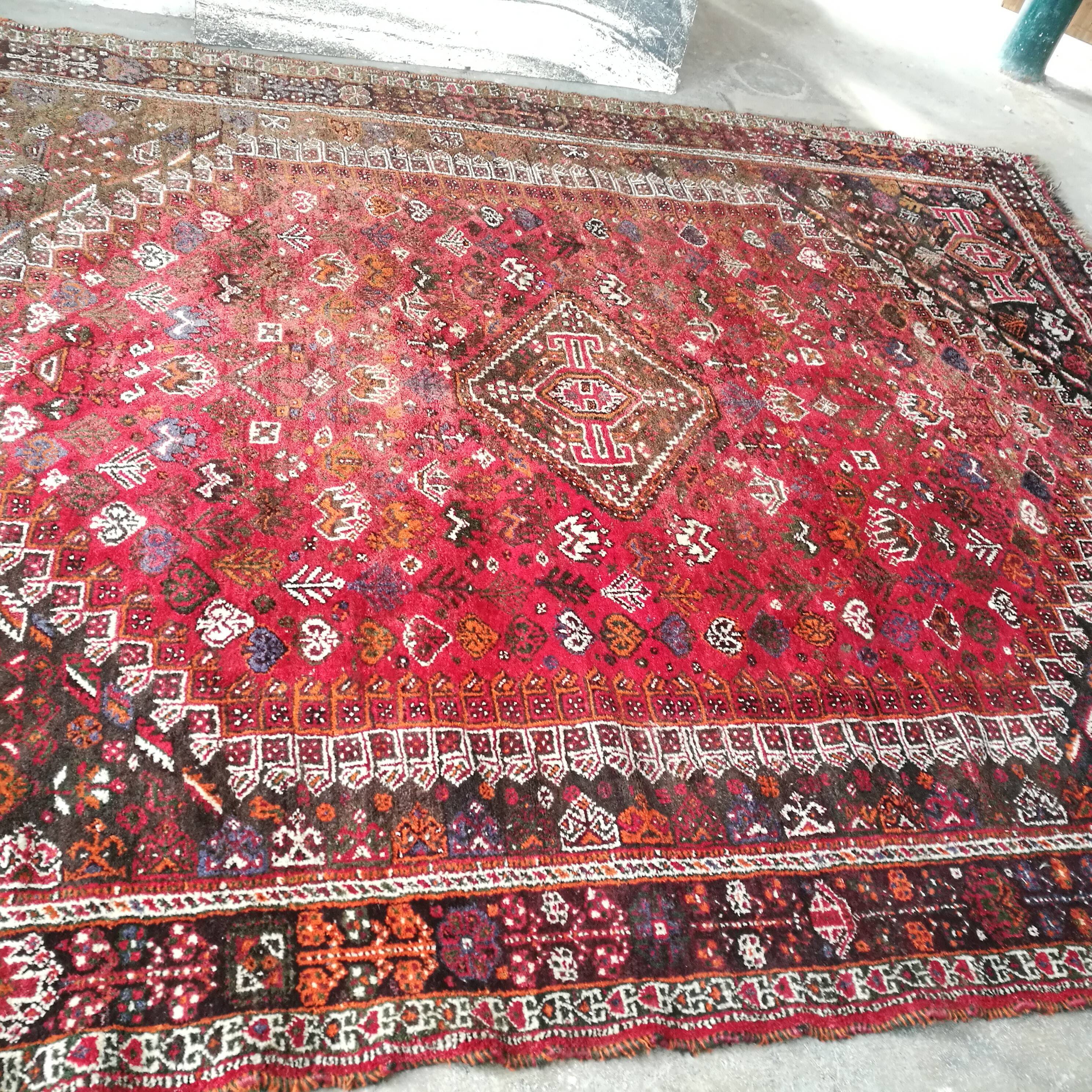 Ancient Persian rug, 285/215 cm, handmade.