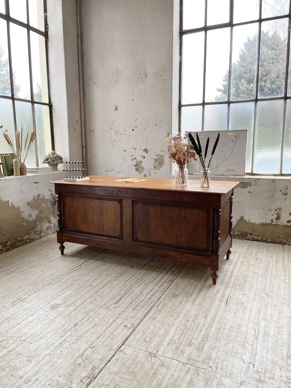 Comptoir en chêne drapier chêne 1900