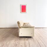 Canapé design 620 en suédine beige par Dieter Rams pour Vitsœ – Mid-Century