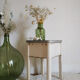 Chest stool - white patina sitting green