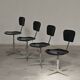 Adjustable industrial chair metal Czechoslovakia 1960