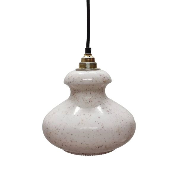 Lampe à suspension vintage avec abat-jour en opaline