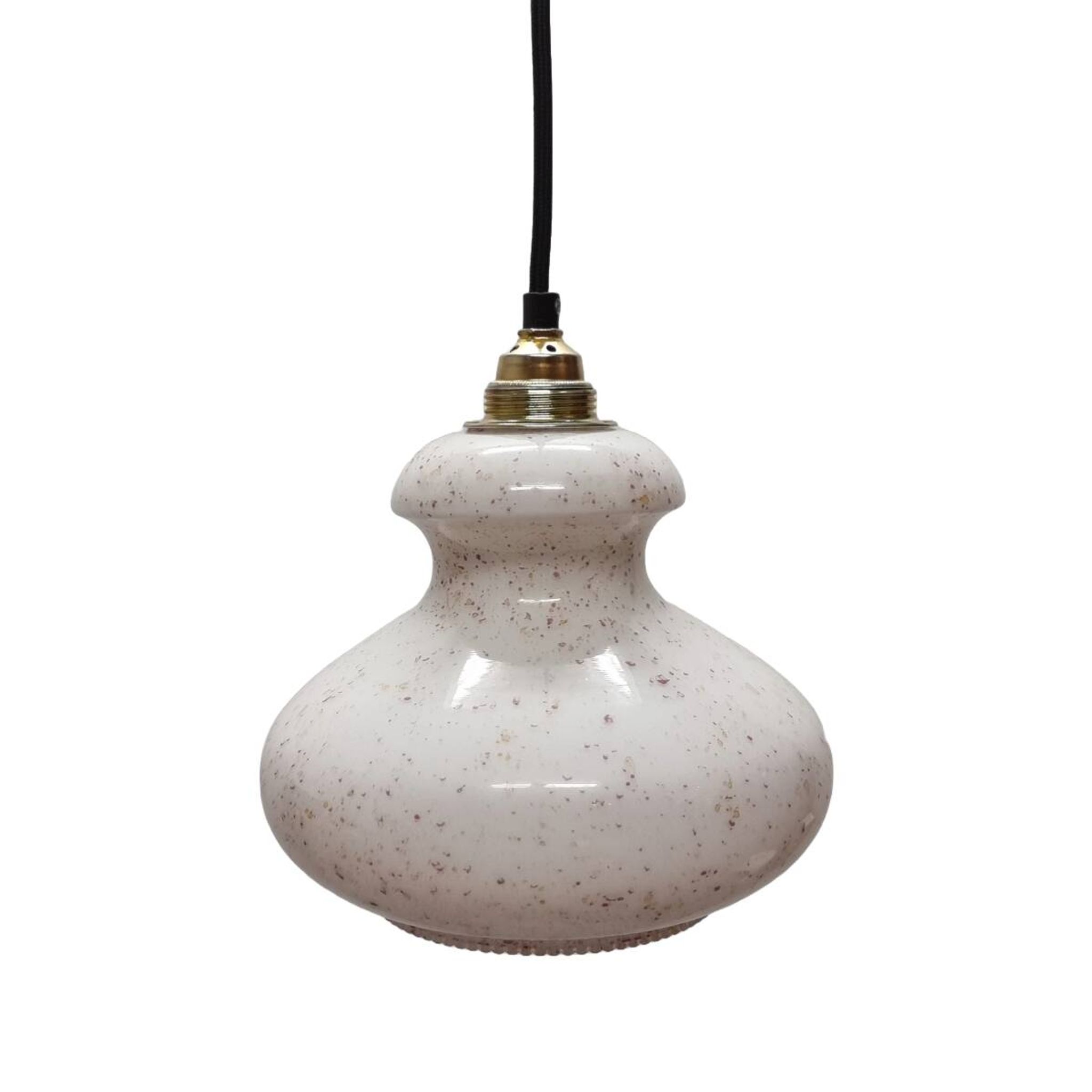 Vintage Pendant Lamp With Opaline Shade