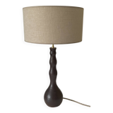 Large handmade stoneware lamp, 1960s-70s