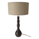 Grande lampe artisanale en grès, années 60-70