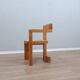 1980s Steltman Chair larch wood by Gerrit Rietveld