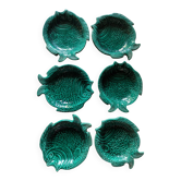 J. Massier, Vallauris, 6 assiettes à poisson