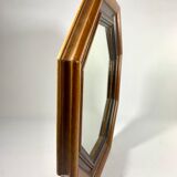 Octagonal mirror in molded wood - French popular work of the twentieth century