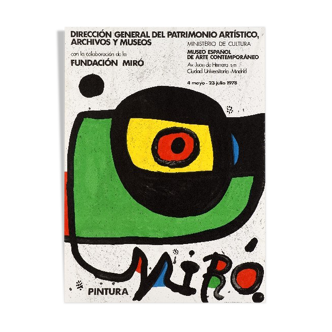 Affiche lithographique originale Joan Miro, Pintura, 1978.