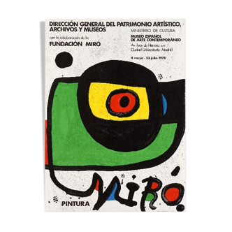Original lithographic poster Joan Miro, Pintura, 1978.