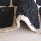 Black Moroccan Checkered Rug - 289 x 200 cm