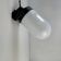 Vintage "block" wall light in opaline.