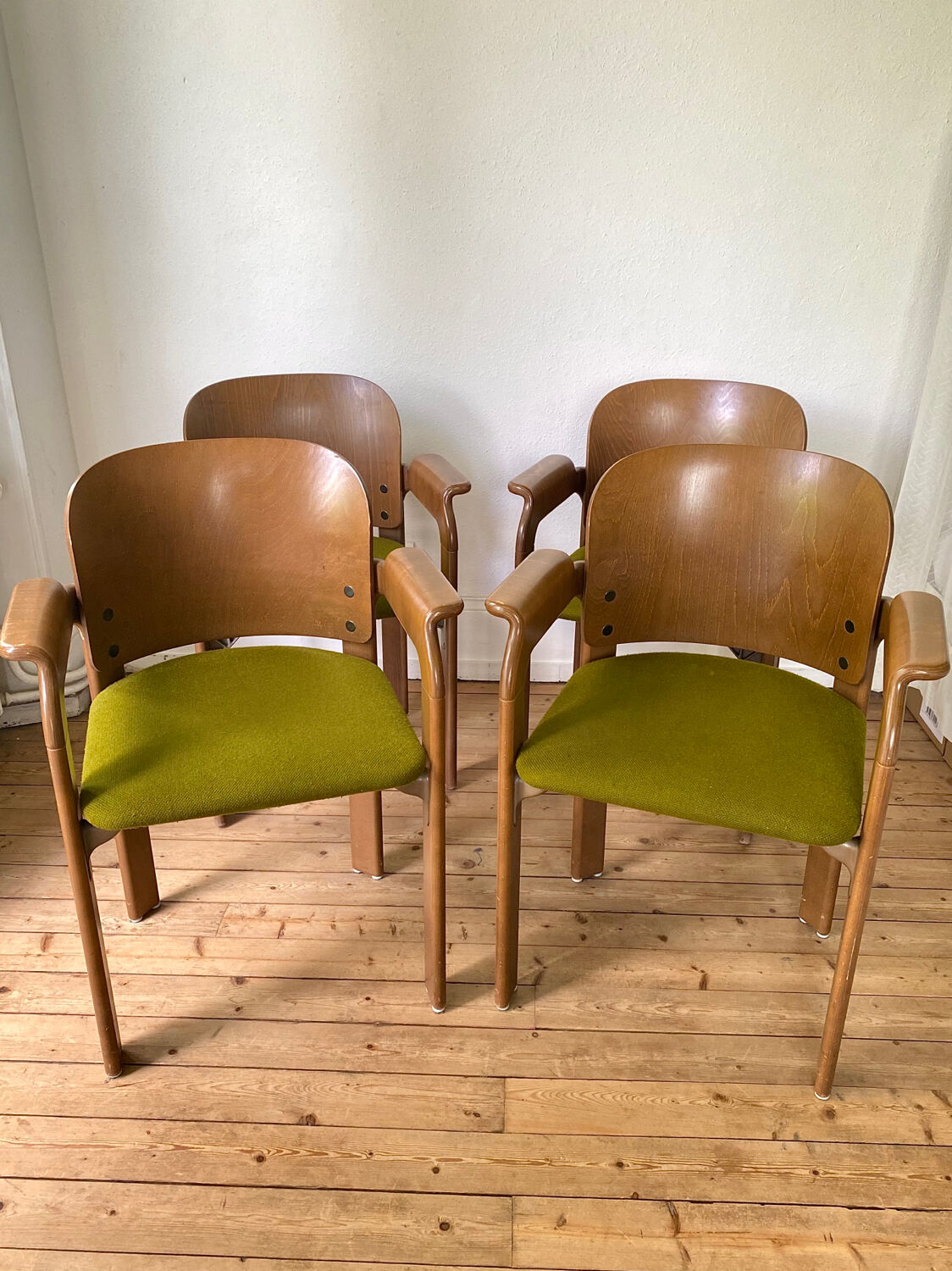 Set of 4 Armchairs by Bruno Rey for Dietiker 1970