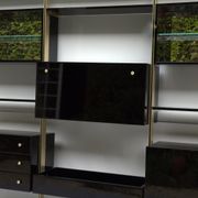 Library shelves in lacquer and brass by Roche Bobois 1970 s
