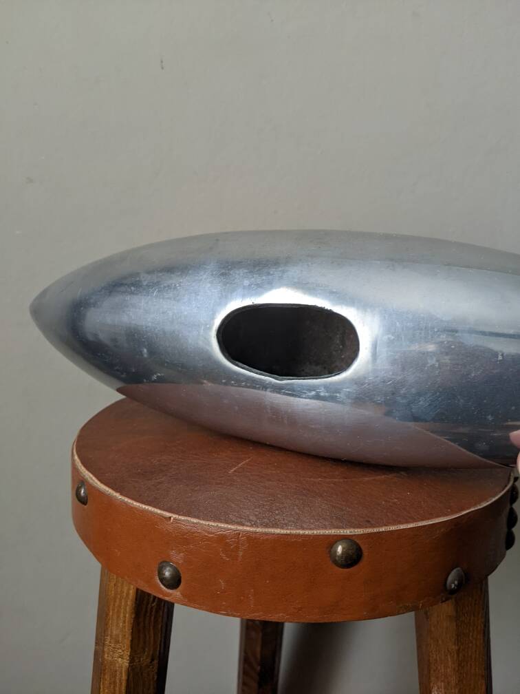 Contemporary design space age cast aluminum vase