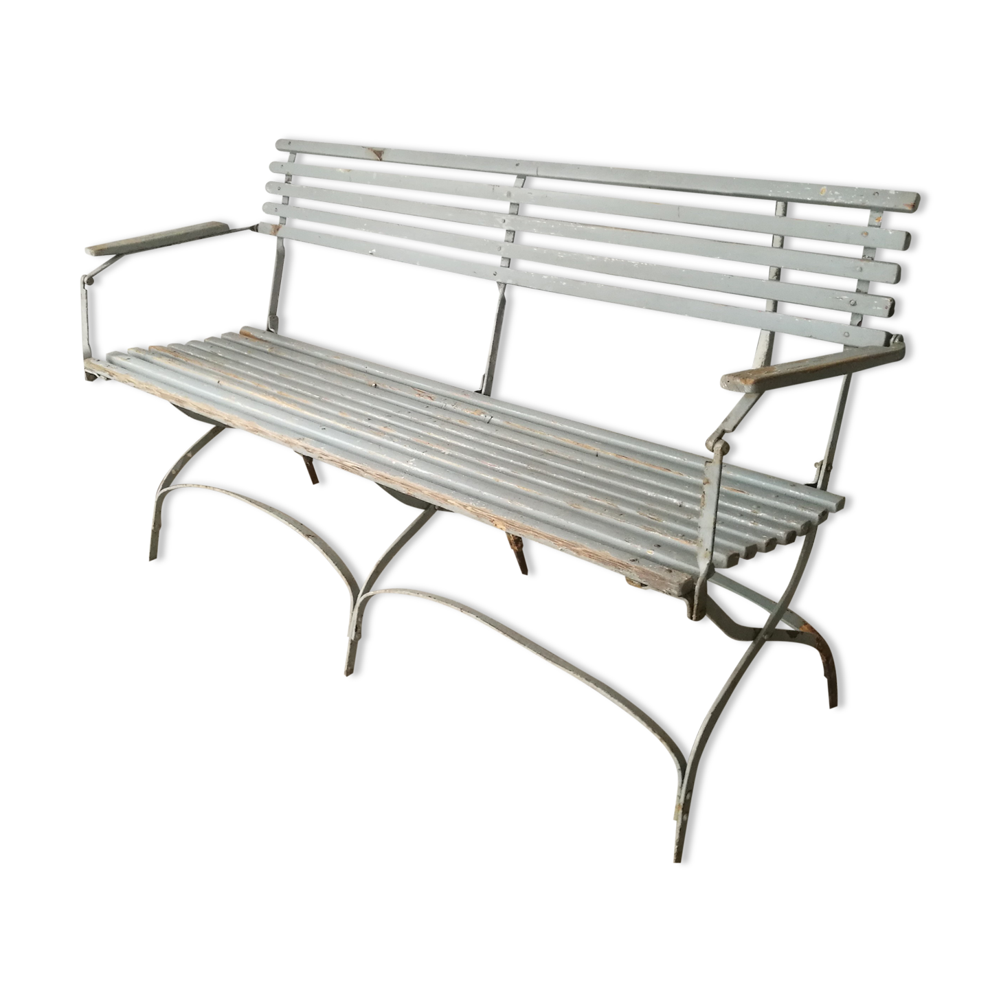 Banc de jardin ancien  à lattes