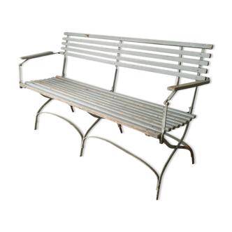 Banc de jardin ancien  à lattes