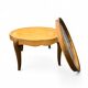 Louis XV round coffee table with removable glass top