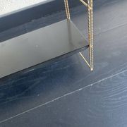 Etagère String murale noir et doré, 1960