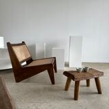 Stool in blond teak