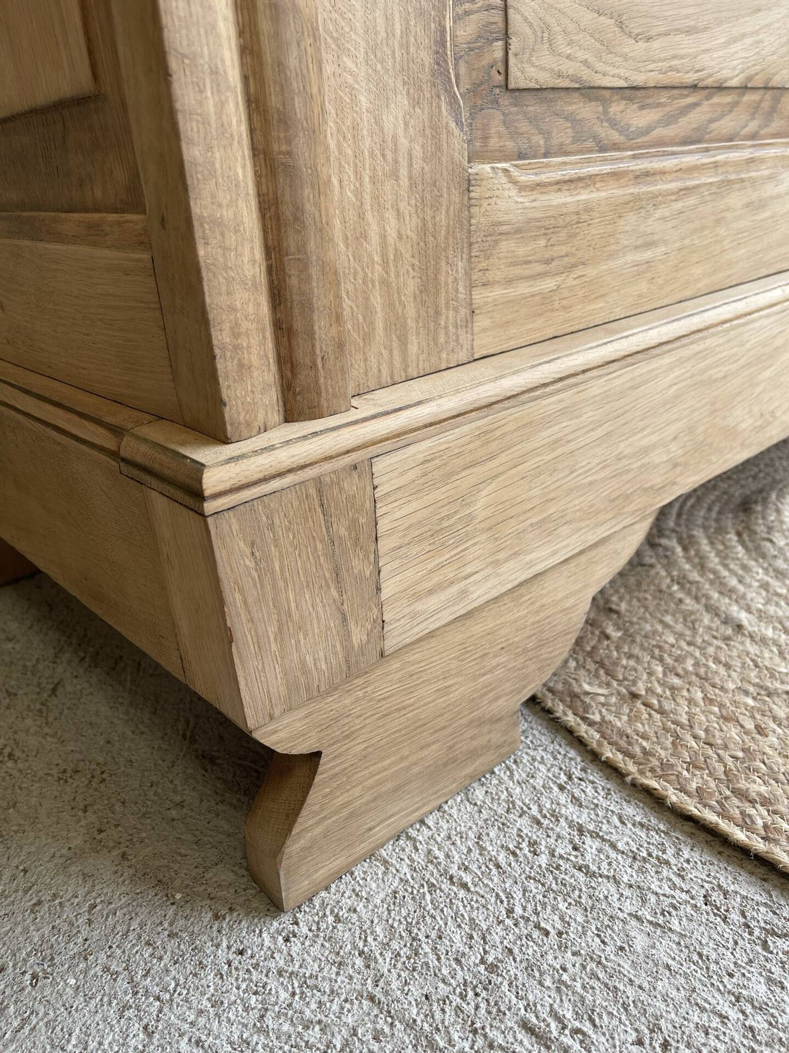 Art Deco wardrobe in raw oak wood
