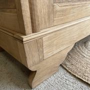 Art Deco wardrobe in raw oak wood