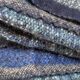 Blue ethnic hand-woven plaid