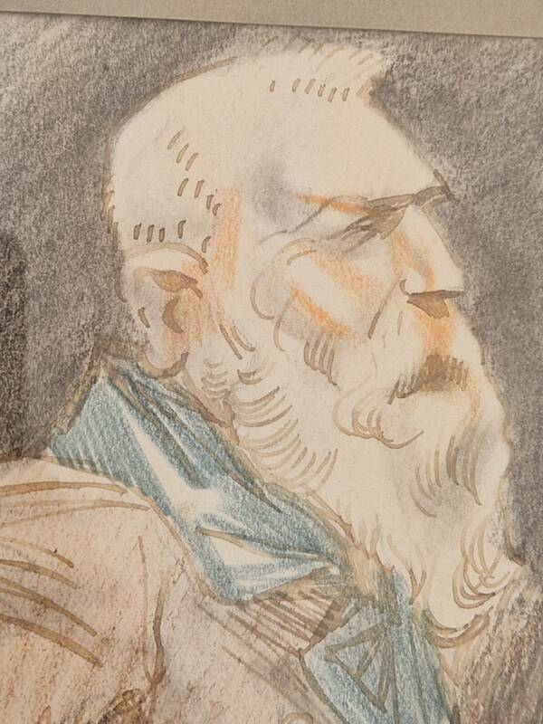 Ferdinand Bac (1859-1952) - Drawing in pastel, ink and charcoal on paper